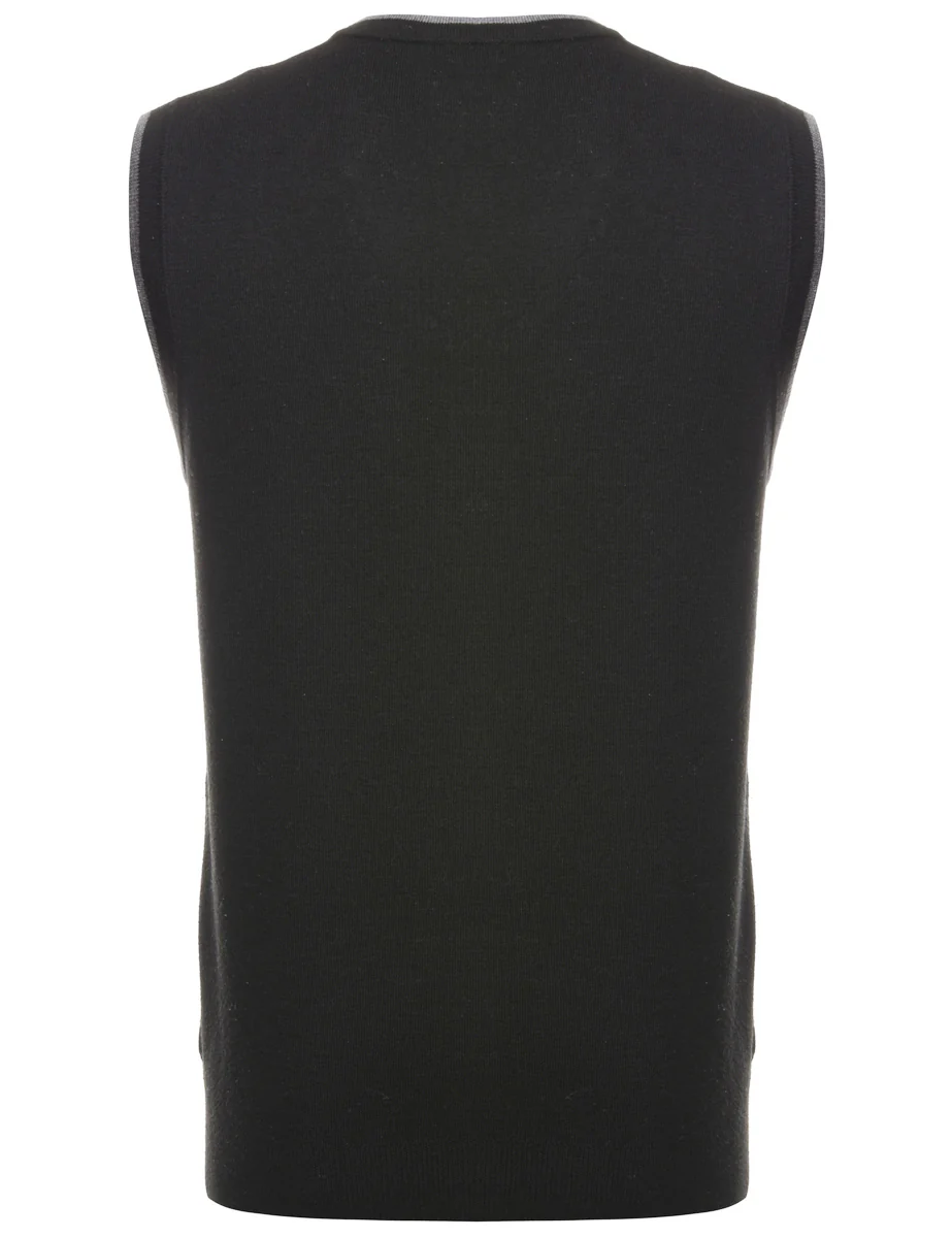Vintage Sweater Black Vest - L - Image 2