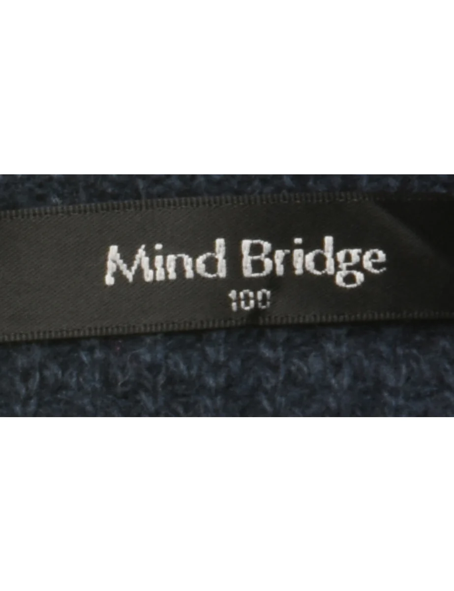 Vintage Sweater Navy Vest - L - Image 4