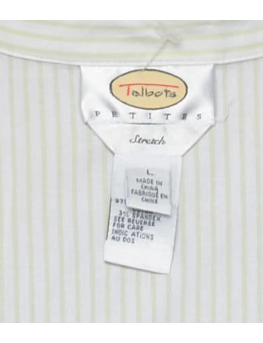 Vintage Talbots Striped Shirt - L - Image 4