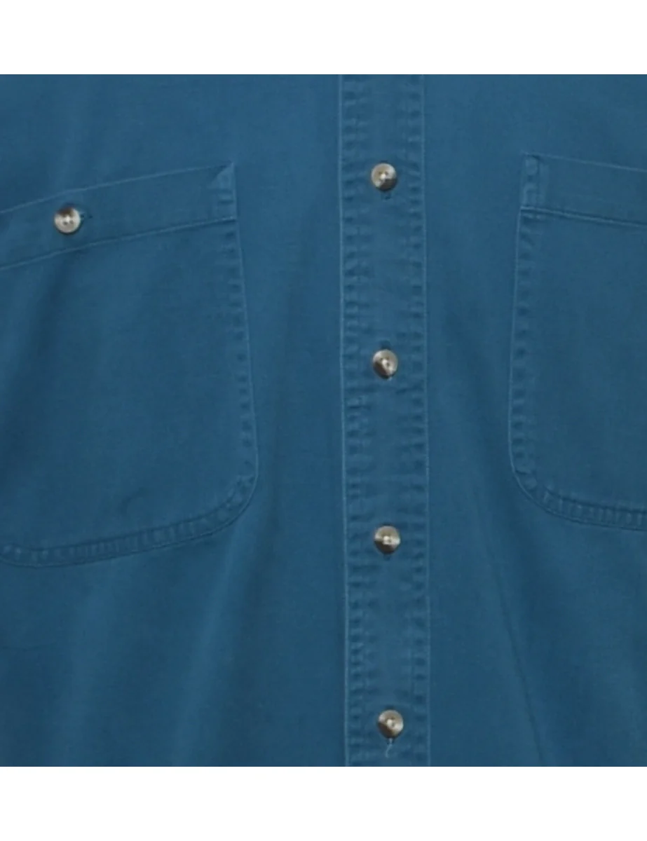 Teal Denim Shirt - L - Image 3