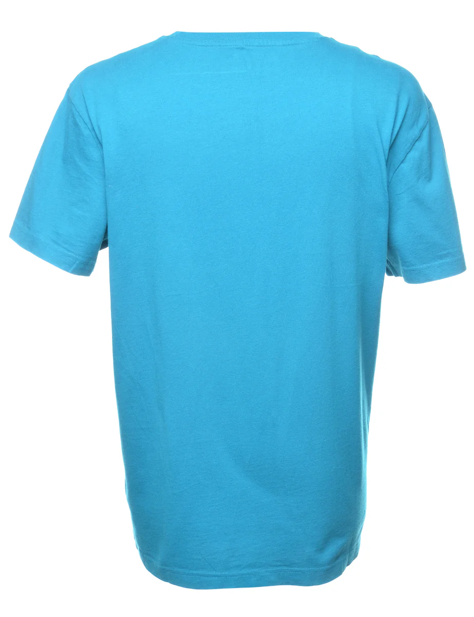 Vintage Teal Plain T-shirt - XL - Image 2