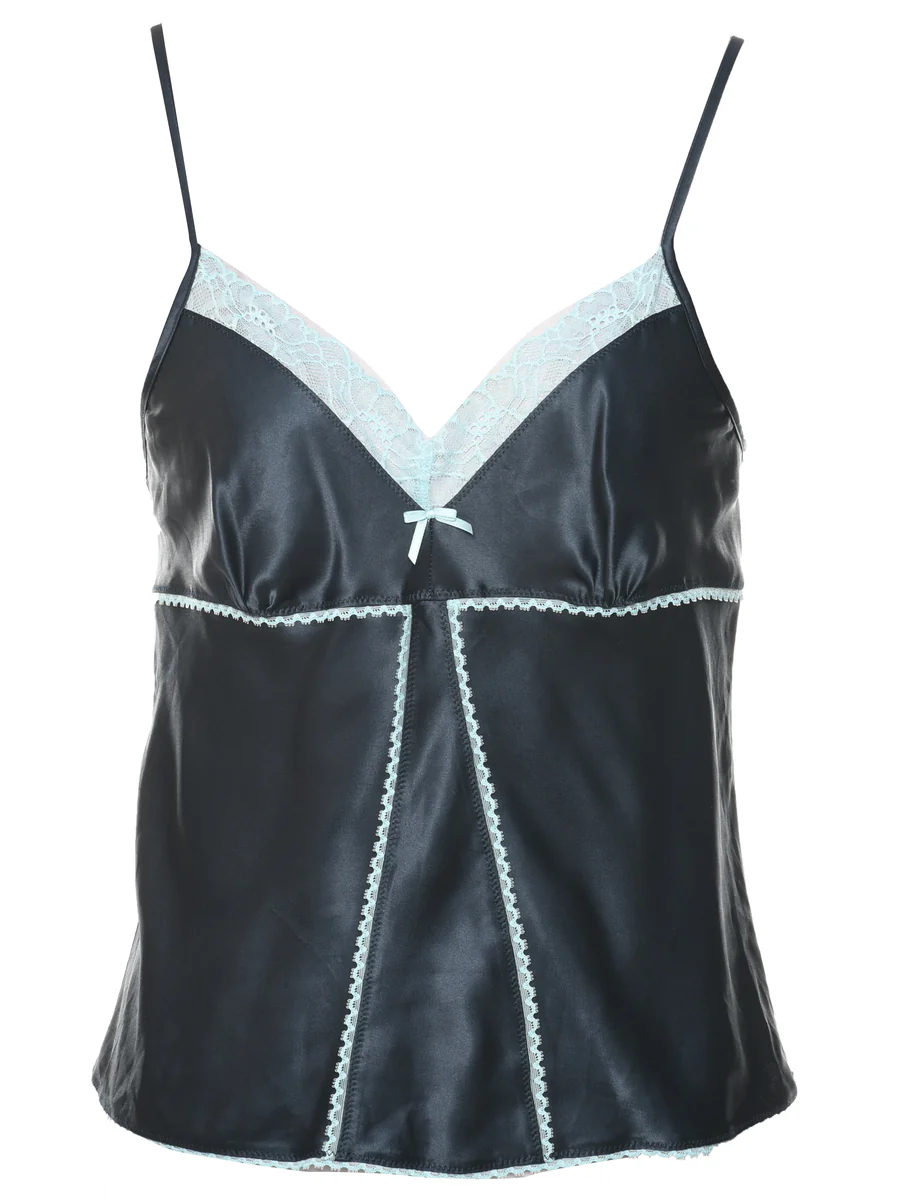 Vintage Teal Y2K Slip - S