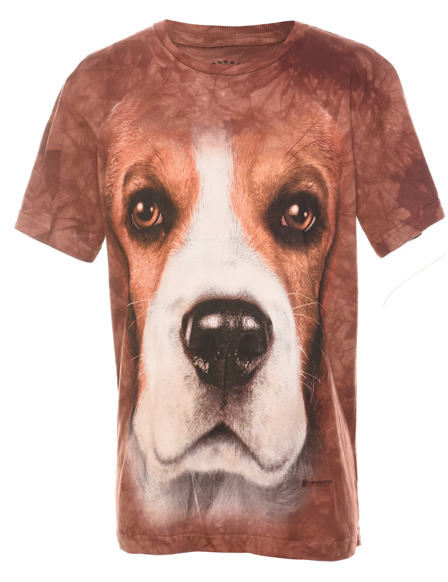 Vintage The Mountain Dog Design T-Shirt - M