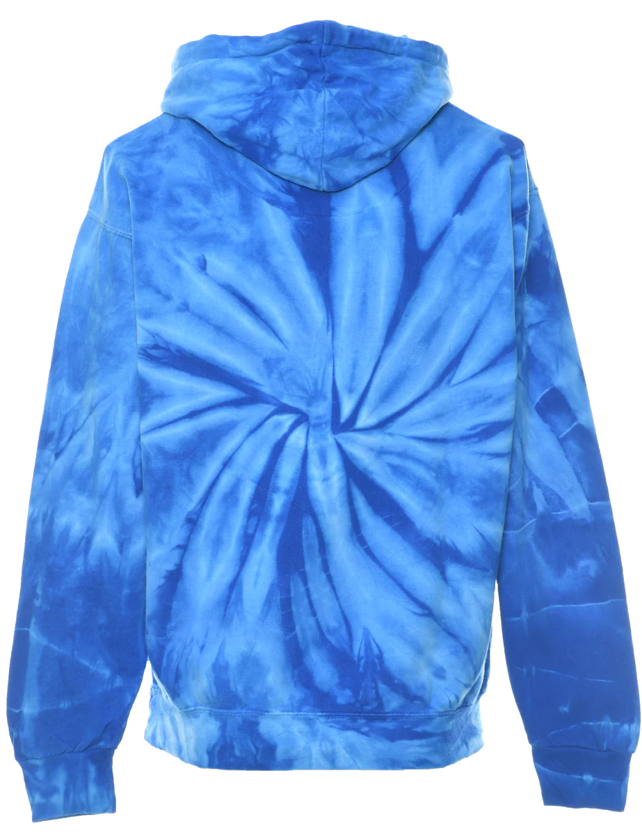 Vintage Tie-dye Design Blue Hornets Hoodie - S - Image 2