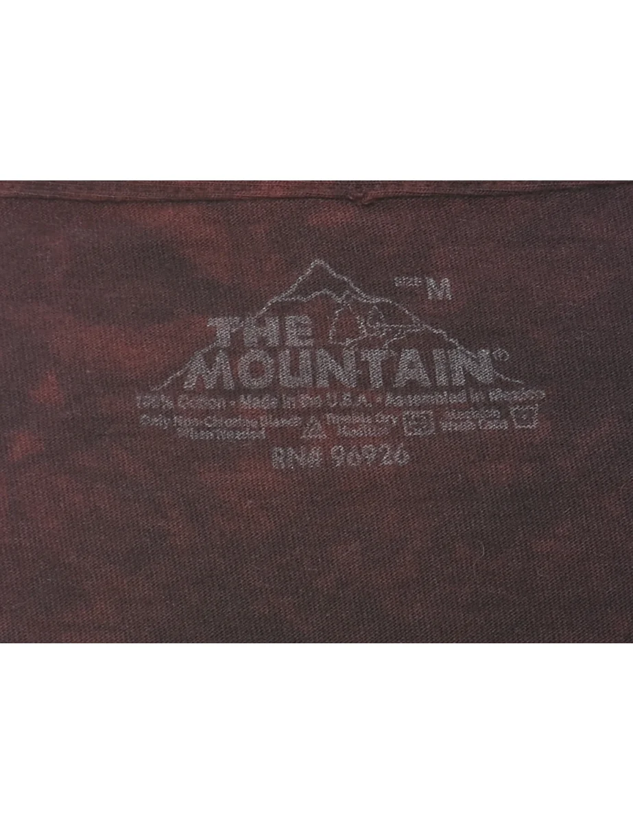 Vintage Tie Dye Dragon Design The Mountain T-Shirt - M - Image 4