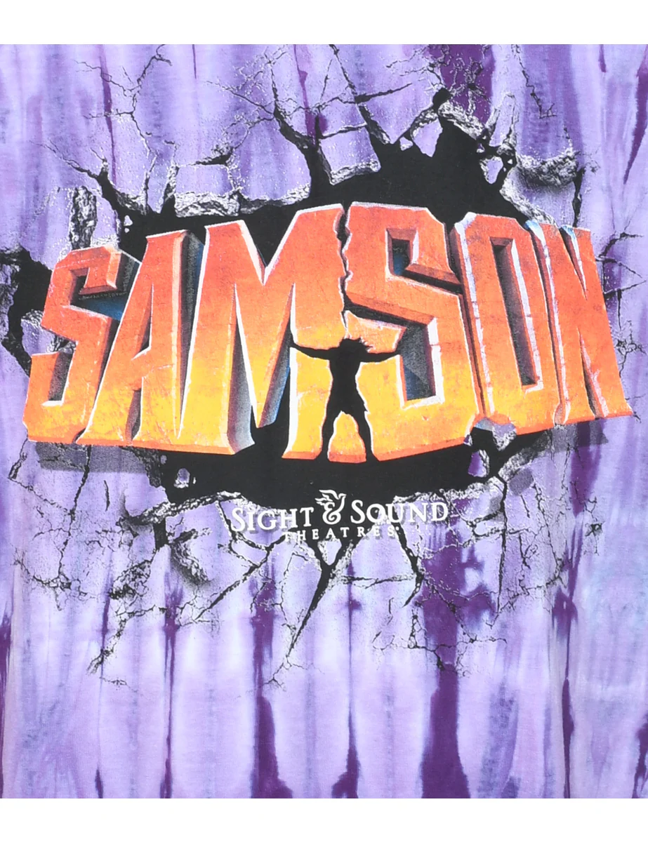 Vintage Tie Dyed Samson T-shirt - L - Image 3