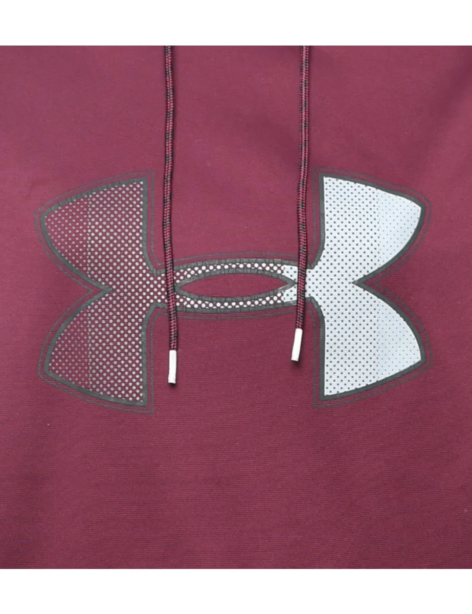 Vintage Under Armour Printed Hoodie - S - Image 3