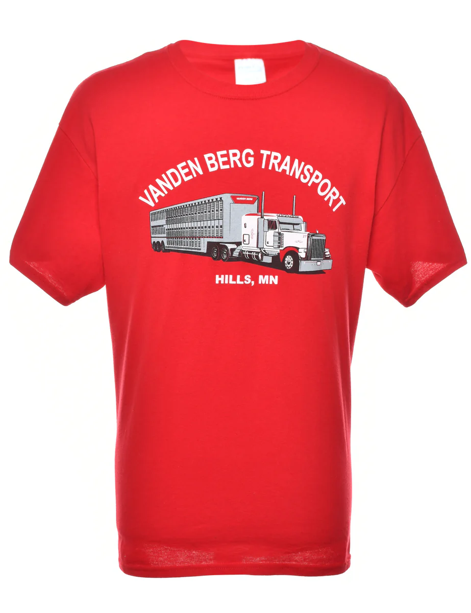 Vintage Vanden Berg Transport Printed T-shirt - XL