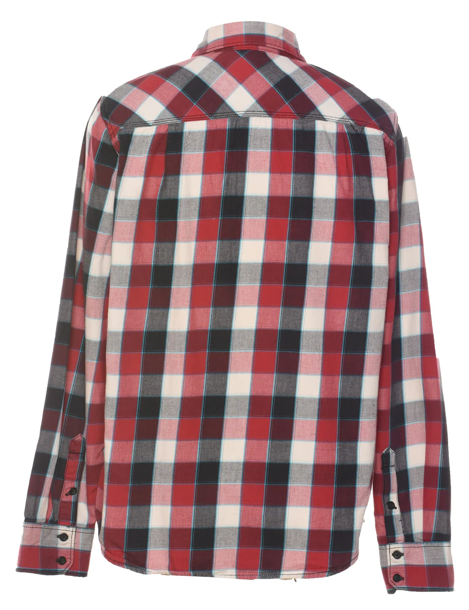 Vintage Vans Red, White & Black Checked Shirt - M - Image 2