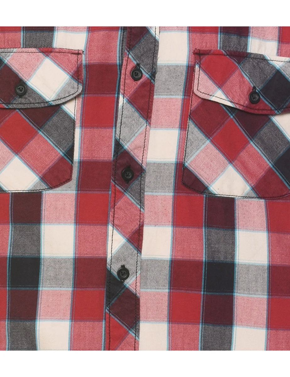 Vintage Vans Red, White & Black Checked Shirt - M - Image 3
