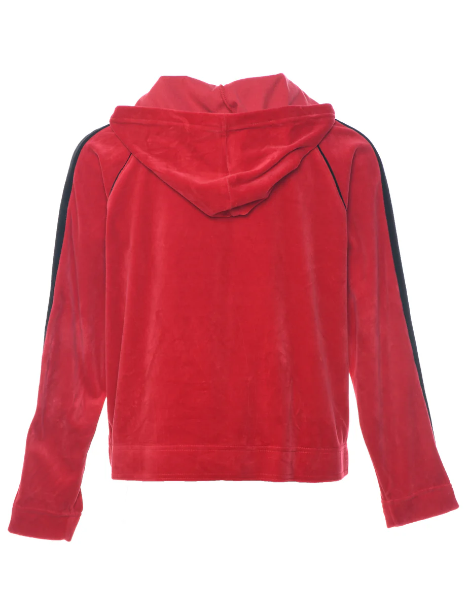 Velvet Black & Red Track Top - M - Image 2