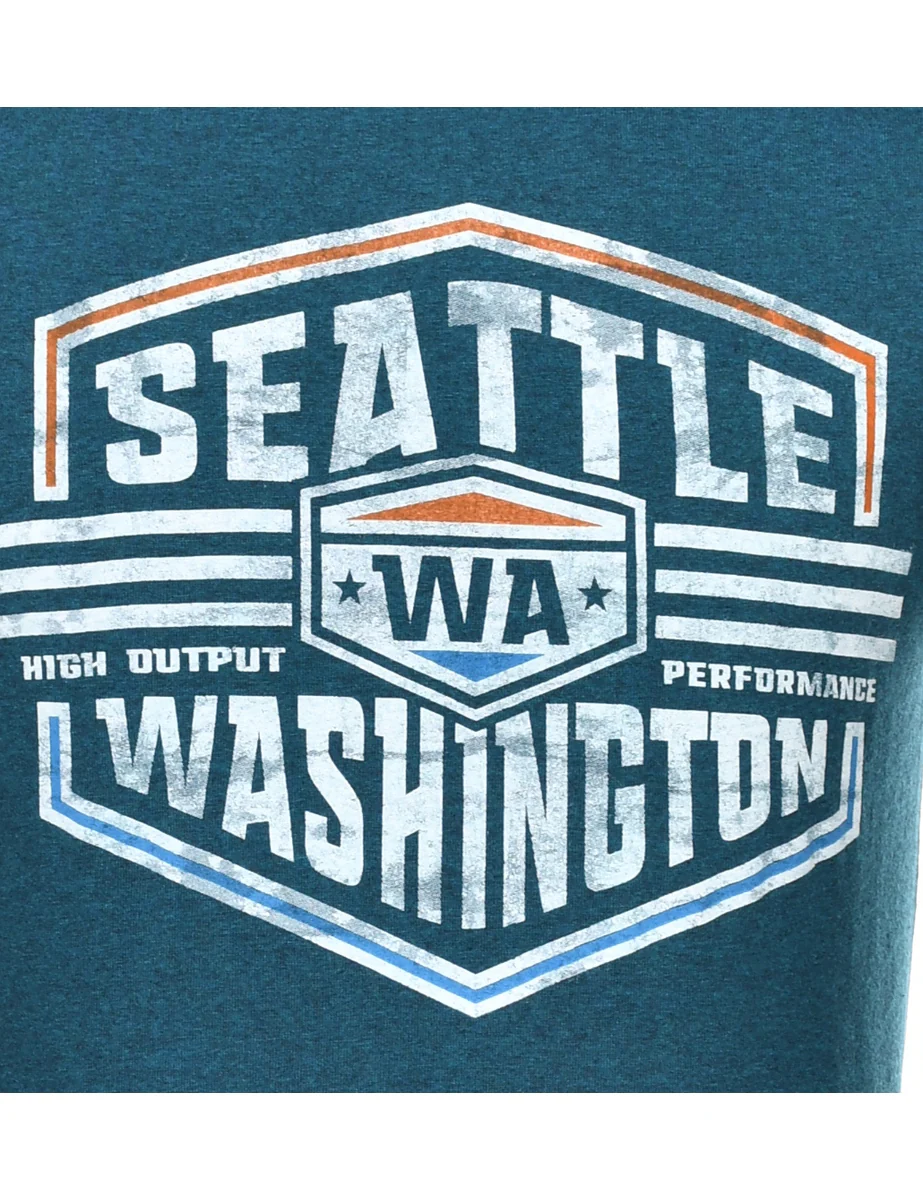 Vintage Washington Seattle Printed T-shirt - S - Image 3