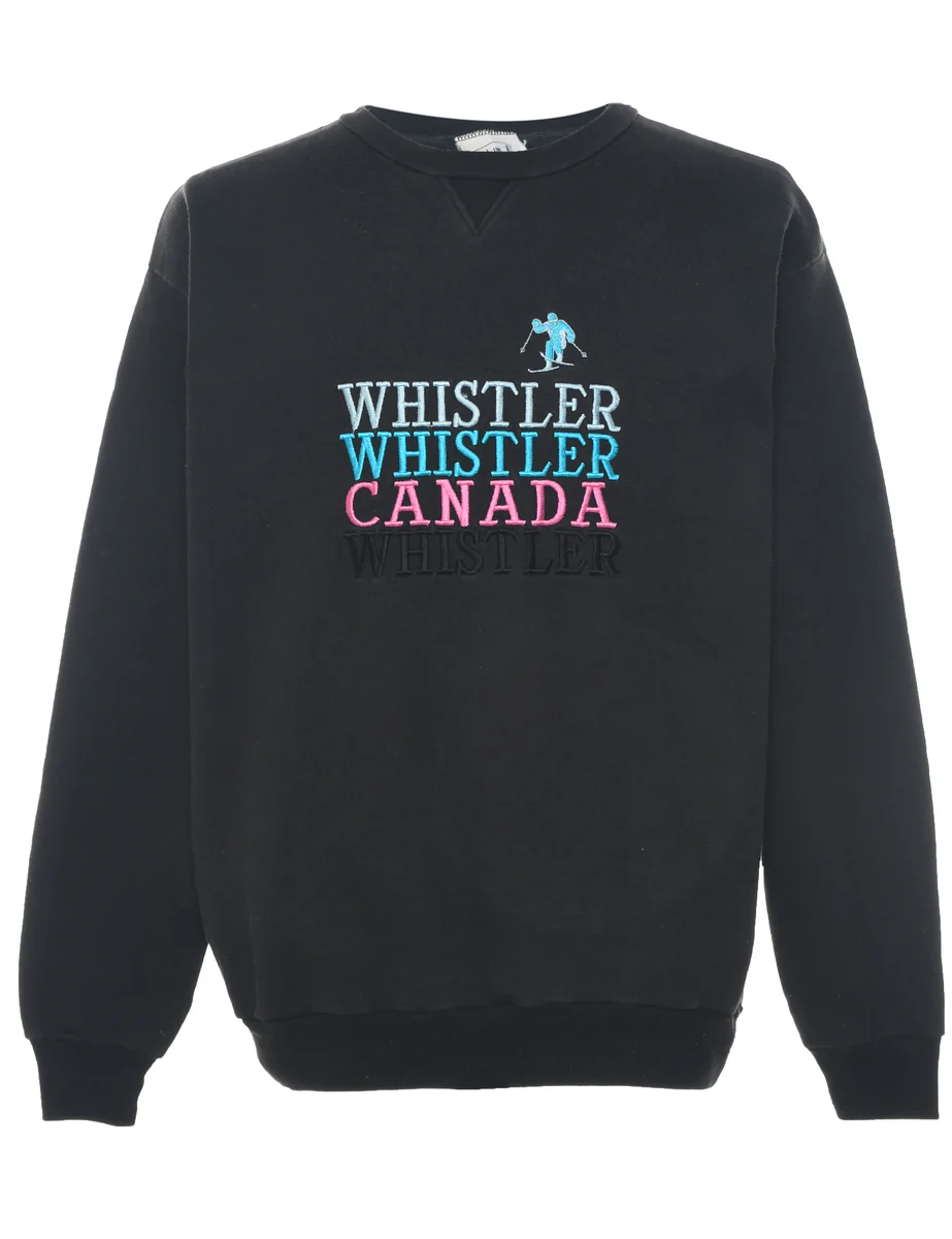 Vintage Whistler Embroidered Sweatshirt - XL
