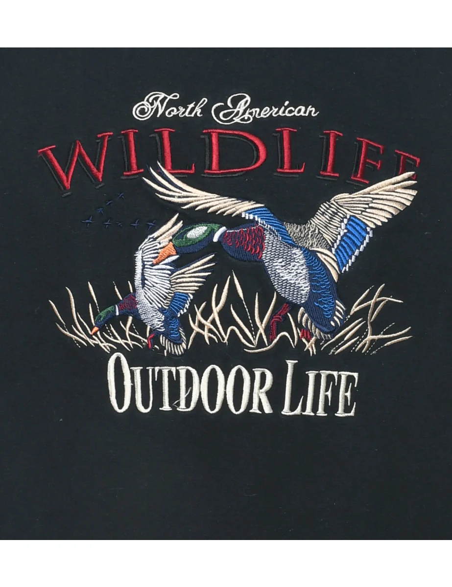 Wild Life Outdoor Life Embroidered Sweatshirt - XL - Image 3