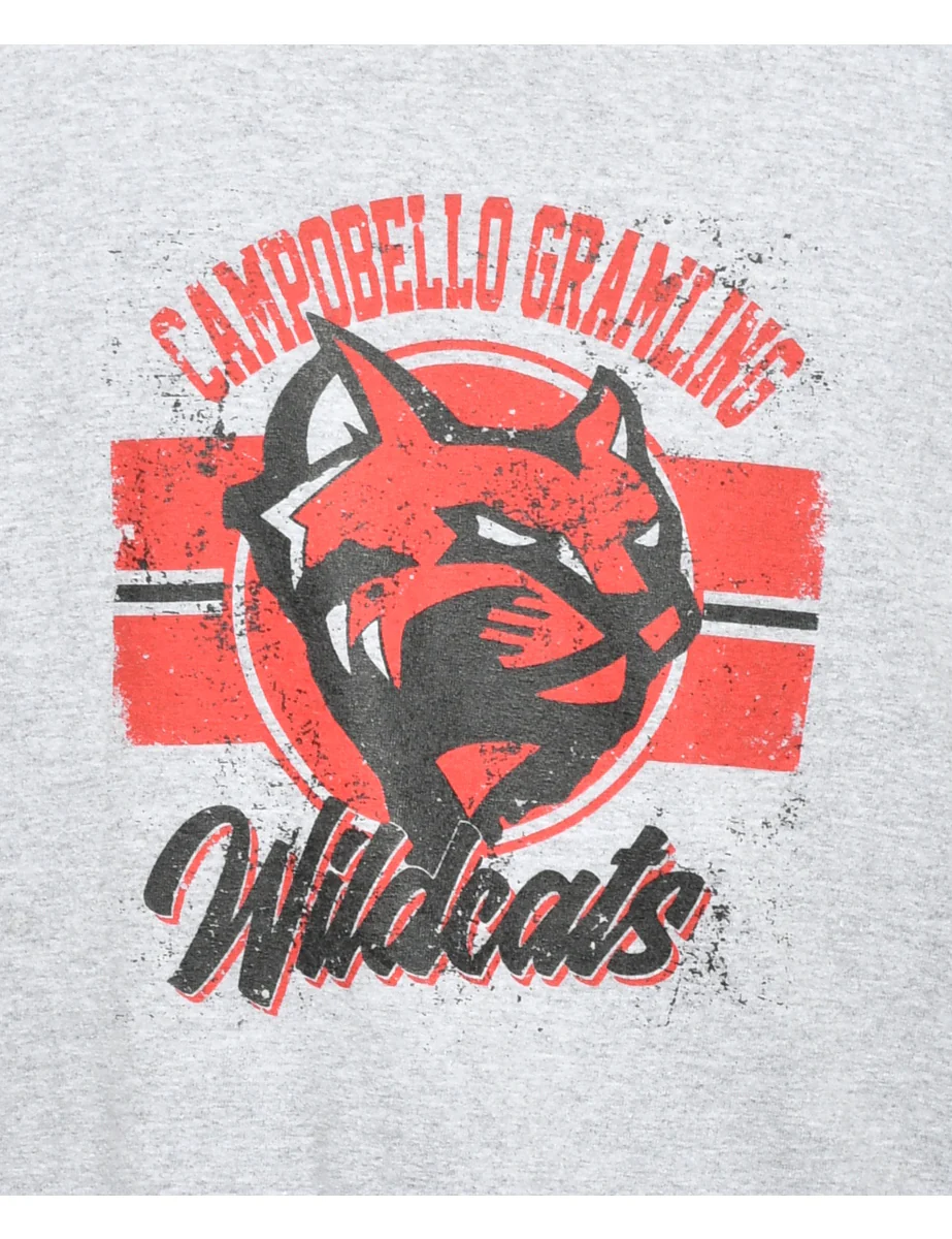 Vintage Wildcats Printed T-shirt - L - Image 3
