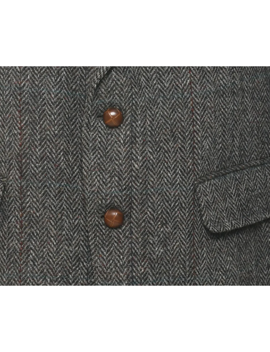Vintage Wool Harris Tweed Blazer - L - Image 4