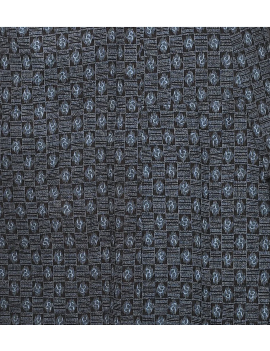 Vintage Woven Pattern Full Length Kimono - L - Image 3