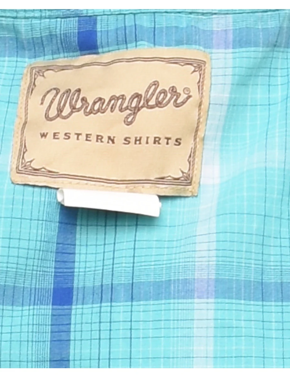 Vintage Wrangler Checked Shirt - L - Image 4