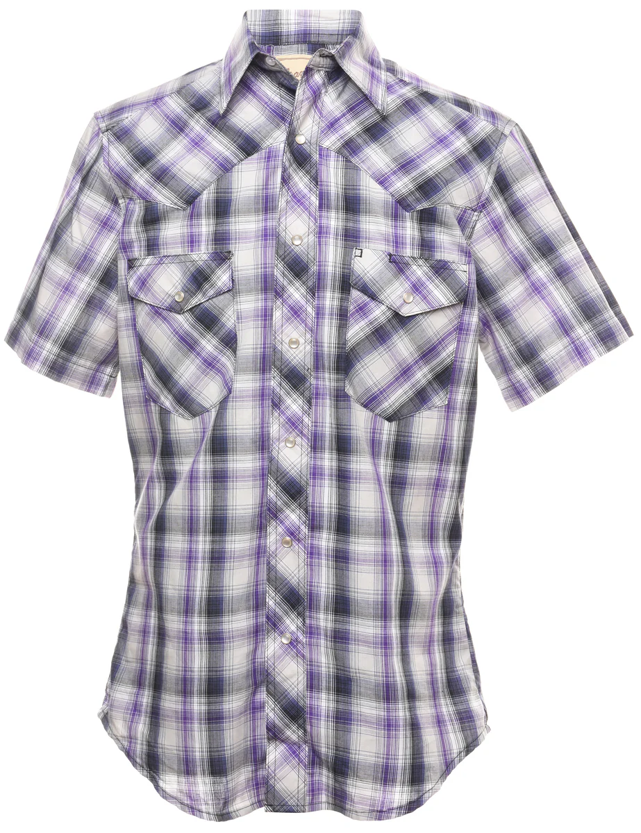 Vintage Wrangler Checked Western Shirt - S