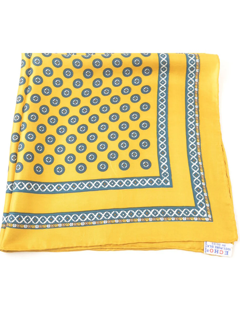 Yellow Floral Head Scarf - S - Image 3