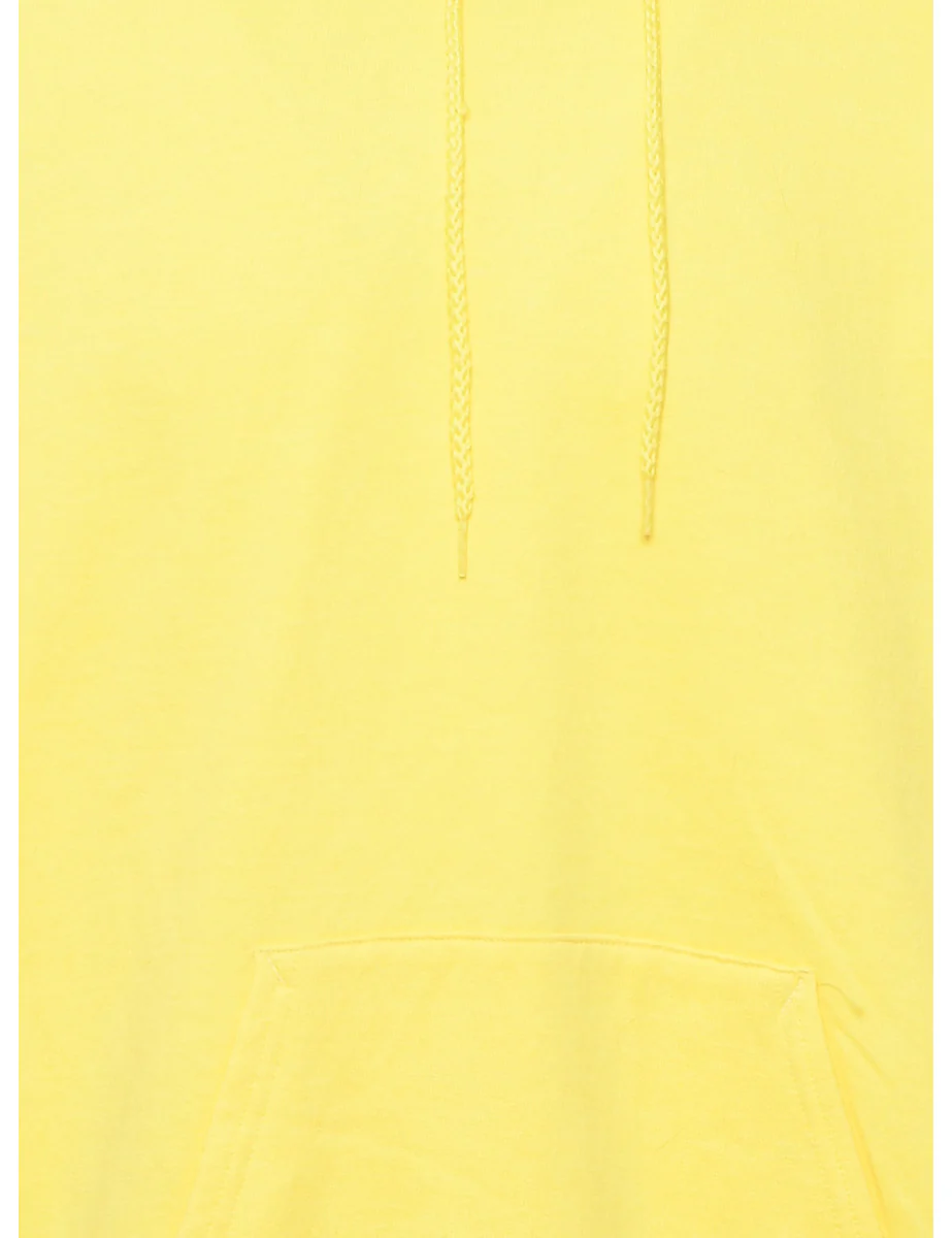 Yellow Hooded Sweatshirt - L - Image 3